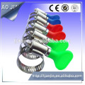 Non-perforated hose clamp with plastic handle